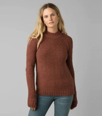 Suéter Pullover PrAna Nemma Talla Pequeña Cálido Franela Algodón Orgánico Cuello Sin Mock Foto 1 de 4