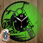 LED Vinyl Clock Motorcycle LED Wall Art Decor Clock Original Gift 6539