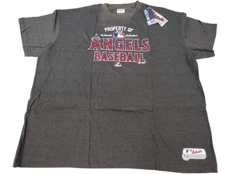 New Anaheim Angels Mens Sizes 4XL-5XL Majestic Gray Shirt Cover