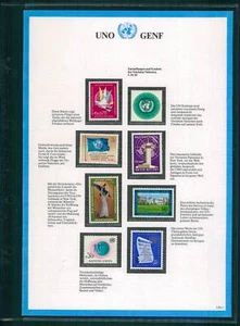 UNO UN GENF SAMMELBLATT UN-1 1969 ** UNITED NATIONS SHEET MNH - Imagen 1 de 2