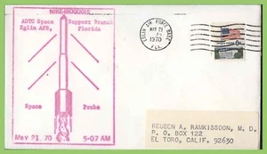 USA 1970 Nike-Iroquois Space Probe Launch, Elgin AFB, red cachet cover - Imagen 1 de 1