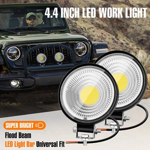 4inch Round LED Work Light Bar DRL Spot Flood Driving Fog White Lamp Offroad ATV - Bild 1 von 12