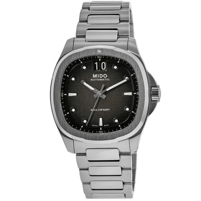 New Mido Multifort TV Big Date Grey Dial Steel Men's Watch M049.526.11.081.00 - Image 1 of 4