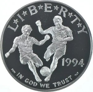 1994-S Proof Soccer World Cup Commemorative Silver Dollar $1 *5023 - Picture 1 of 3