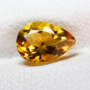 0.98 Ct First-class Perfect Pear 7.9 x 5.9 MM 100% Natural Yellow Brazil Beryl - Bild 1 von 4