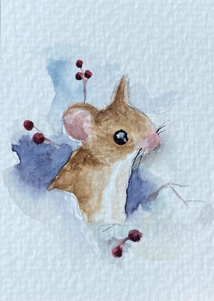 ACEO Original Mixed Media Painting Art - Image 1 of 1