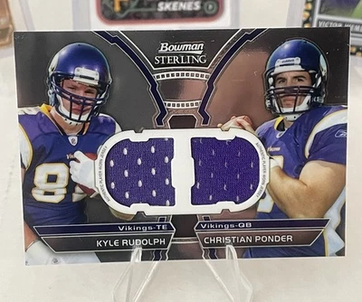Parche doble Topps Bowman Sterling 2011 #BSDR-RP Kyle Rudolph & Christian Ponder Foto 1 de 4
