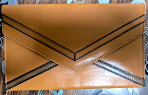 Original 70er Jahre Schreibmappe Vintage Leder in Briefumschlag Look Design - Bild 1 von 3