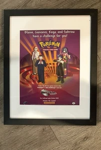 Pokémon TCG Gym Challenge Vintage Wall Art Print Ad Framed 2000 WOTC 11x14 - Picture 1 of 2
