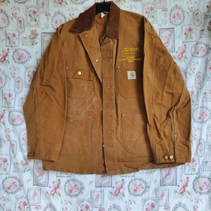 Vintage 80s Carhartt Duck Canvas Chore Jacket Size 46 DEADSTOCK Workwear USA - Bild 1 von 9