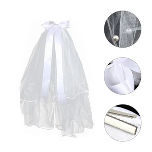 Velo de tul de doble capa para diseño de moño de novia perfecto para bodas - Imagen 1 de 10
