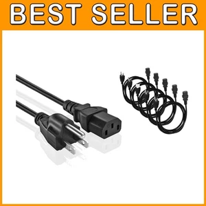 5-Pack 25ft. AC Power Cables - Computer & Device Replacement - Picture 1 of 7