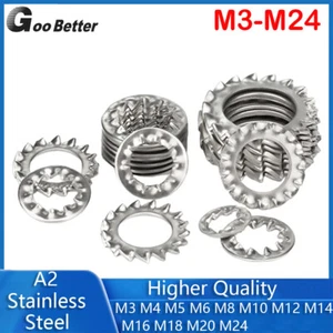 Shakeproof Lock Washers Internal & External Toothed Serrated Tooth A2 Stainless - Picture 1 of 41