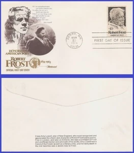 USA4 #1526 U/A FLEETWOOD 5 FDC   Robert Frost - Picture 1 of 1