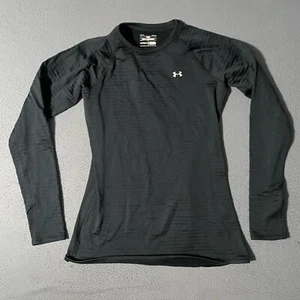 Camicia Under Armour UA Coldgear Waffle Knit in pile aderente taglia media nera - Foto 1 di 6