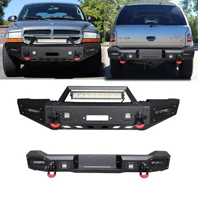 Vijay For 1998-2003 Dodge Durango Steel Front/Rear Bumper W/Winch Plate&Lights - Image 1 of 4