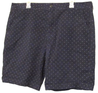 Pantalones Cortos Aero Chinos Para Hombre 38 Azul Marino Blanco Lunares Frente Plano Bolsillos Cortados Preppy Foto 1 de 4