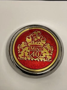Classic Mini 40th Anniversary Front Motorhaubenabzeichen mit Ortungsstollen und 3m hinten - Bild 1 von 2