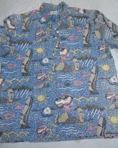 REYN SPOONER STONE HEAD HAWAIIAN PULLOVER REVERSE PRINT SHIRT SIZE XXL VINTAGE - Picture 1 of 3