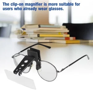 Hands Free Magnifying Glass Folding Clip on Glasses Surgical Reading - Picture 1 of 12