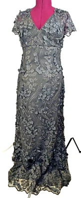 CARMEN MARC VALVO ЧЕРНЫЙ ВЕЧЕР НАСТОЯ РАЗМЕР 8 ПЛАТЬЕ - Изображение 1 из 4