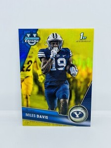 2023 Bowman Chrome University MILES DAVIS Yellow Refractor /75 BYU