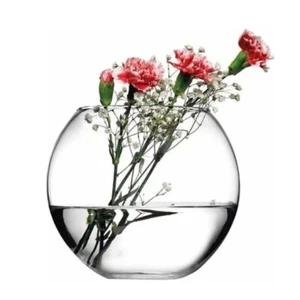 Clearance Glass Large 25 cm x 20 cm fishbowl round Vase Terrarium planter 6 L - Picture 1 of 6
