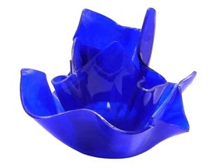 Dunkelblau Wispy Kerzenvase Geschirr Set | Wiederverwendbar | Frühlingsregen Halbkerze - Bild 1 von 7