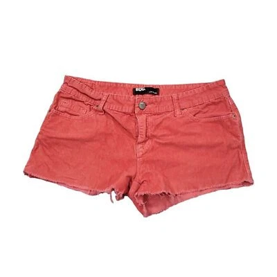 Pantalones Cortos BDG Urban Outfitters Corte Pana Colgado Bajo Talla 30 Coral Naranja Rosa Foto 1 de 4