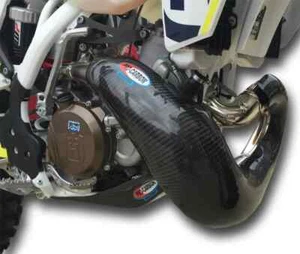 PRO CARBON EXHAUST GUARD PROTECTOR STANDARD KTM EXC250 EXC300 2017-2019 - Picture 1 of 1