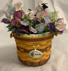 Longaberger Miniature May Series Sweet Pea Basket Combo w/Floral Insert