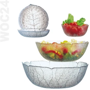 Blätter Schüssel Glas Glasschüssel Stapel Schale Salatschüssel Salatschale - Bild 1 von 2