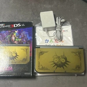 Nintendo New 3DS LL Majora's Mask Edition Zelda Gold Handheld Console JP - Picture 1 of 15