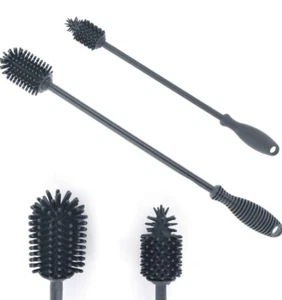 Silicone Bottle Brush 2 Pack Black BPA Free. Baby Bottle Brush - Picture 1 of 6