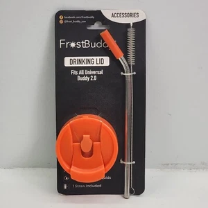 Frost Buddy 2.0 Universal Replacement Drinking Lid, Straw, Cleaner Accessories  - Picture 1 of 29