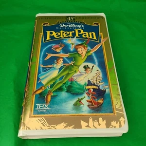 Peter Pan VHS 1998 Limited Edition Walt Disney Masterpiece Tested and Sanitized - Picture 1 of 7