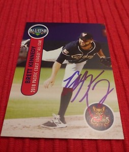 Brett Kennedy 2018 El Paso Chihuahuas Triple A All Star Game AUTO