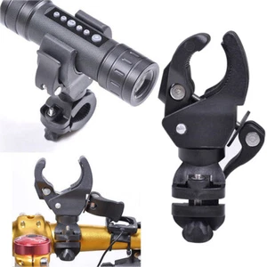90° Rotating Cycling Mount Clamp Clip Part Portable Handle Bar Flashlight Holder - Picture 1 of 9