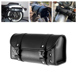 Bolsa de sillín de herramientas de motocicleta para Harley Dyna Sportster Softail Iron XL 1200 883 - Imagen 1 de 12