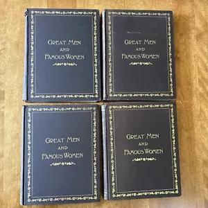 Great Men & Famous Women HC Used Book Set Volumes 1 - 4 First Printing 1894 - Picture 1 of 12