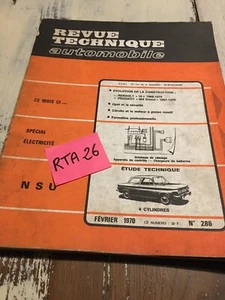 Revisione Tecnica Automobile NSU 4 Cilindri 1000 1200 TYP110 RTA Sospensione. 70 - Foto 1 di 10