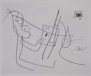 Joan Miro: ARTISTA Al Obra - Litografía Firmada - Imagen 1 de 6