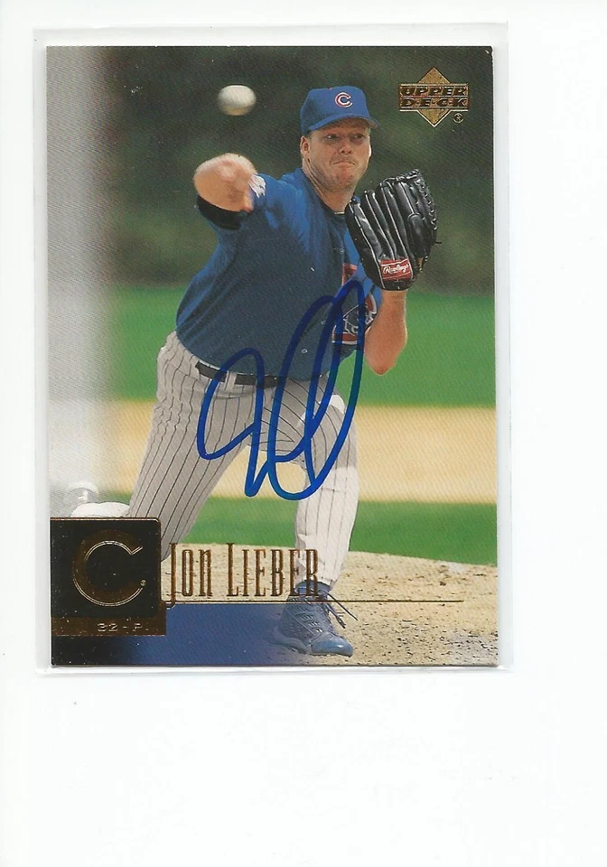 JON LIEBER Autographed Signed 2001 Upper Deck card Chicago Cubs COA  - Image 1 of 1