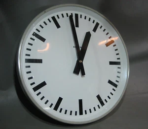 Siemens Nebenuhr zu Werksuhr ca 35 cm 12/24 (-60) Volt Typ A200 Grauer Ring (90) - Bild 1 von 4