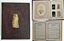 1800s antique BIBLE family WITTELL HAUGENDOBLER with PHOTOS genealogy eshleman