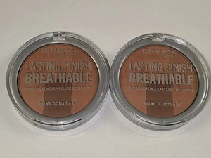 New! Lot Of 2 Rimmel LONDON Lasting Finish Breathable Finishing Powder, 004 Deep - Picture 1 of 2
