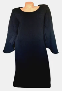 BELLOYA Damen Kleid Etuikleid schwarz Volantarm Maxikleid Größe 44 NEU - Bild 1 von 2
