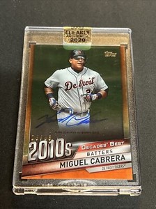 2020 Topps Clearly Authentic Auto Miguel Cabrera Decades’ Best Orange 5/5 🔥🔥🔥