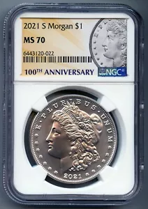 2021 S Morgan Silver Dollar NGC MS 70 - Picture 1 of 4