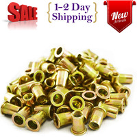 Steel Rivet Nut Rivnut Insert Nutsert 5/16-18 Threaded Zinc Plated Blind New